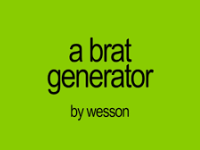 Brat Generator Game background