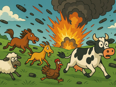 Crazy Cow 3D background