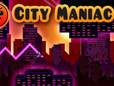 Geometry Dash Video Game Maniac background