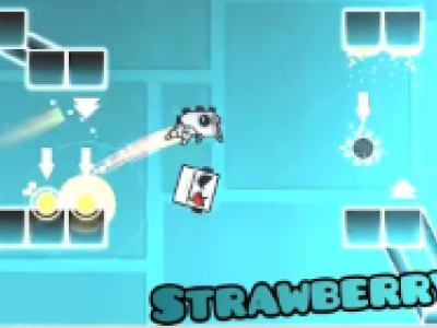 Geometry Dash Strawberry background