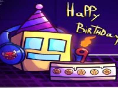 Geometry Dash Birthday Celebration background