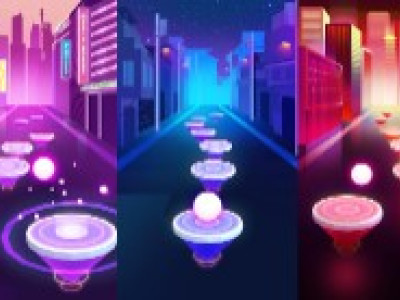 Jumping On Tiles 3D background